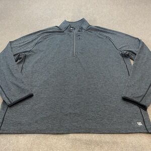VRST‎ Athletic Quarter Zip Pullover Mens 2XL Gray Performance Long Sleeve